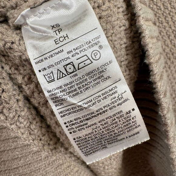 Old Navy Beige Taupe Natural Loose Textured Tunic Knit Sweater XS - Picture 6 of 11